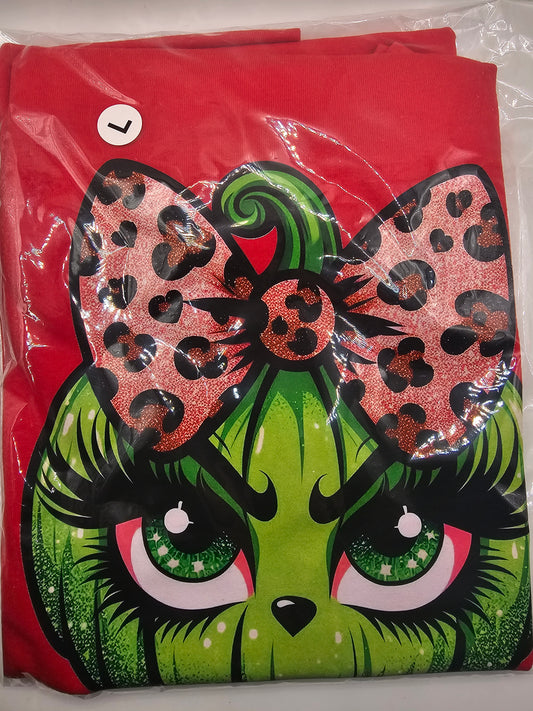 Green girl pumpkin w bow (L)