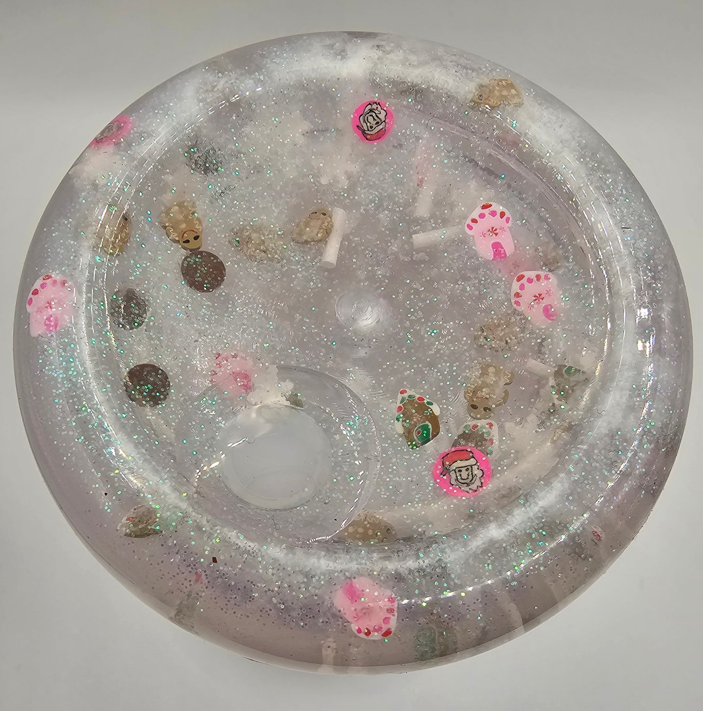 Pink and white drink